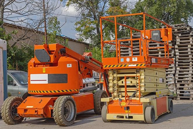 warehouse equipment in action - forklift in motion in Hercules CA